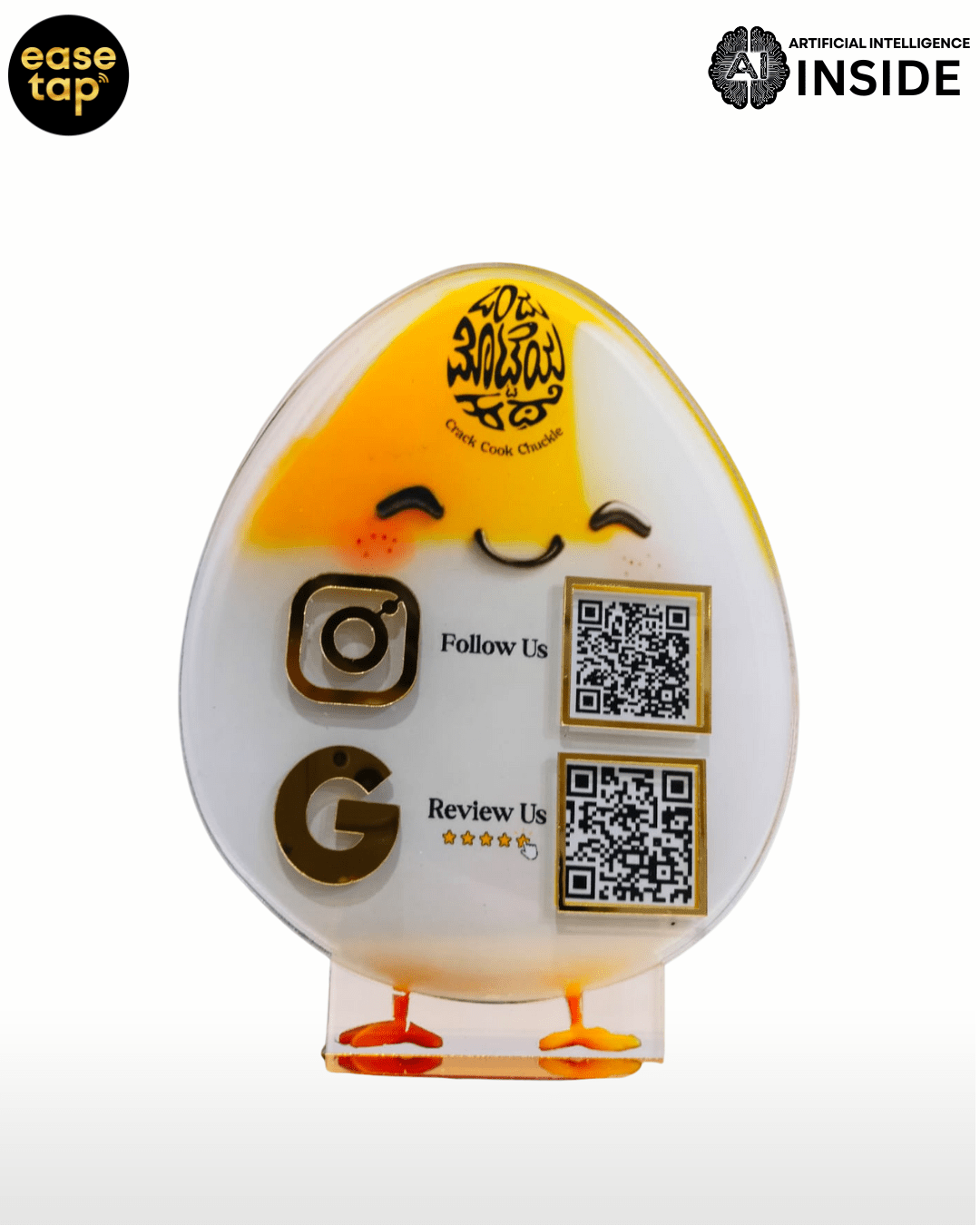 EGG SHAPE EASETAP 2 QR STANDEE - EaseTap India