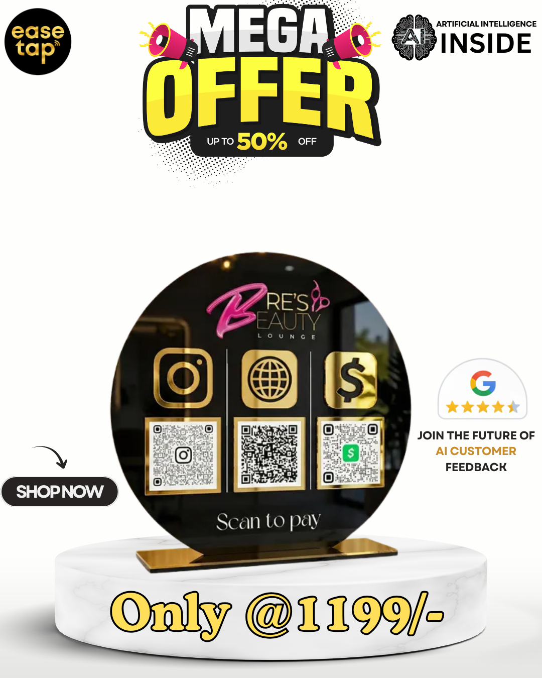 EASETAP 3 QR STANDEE