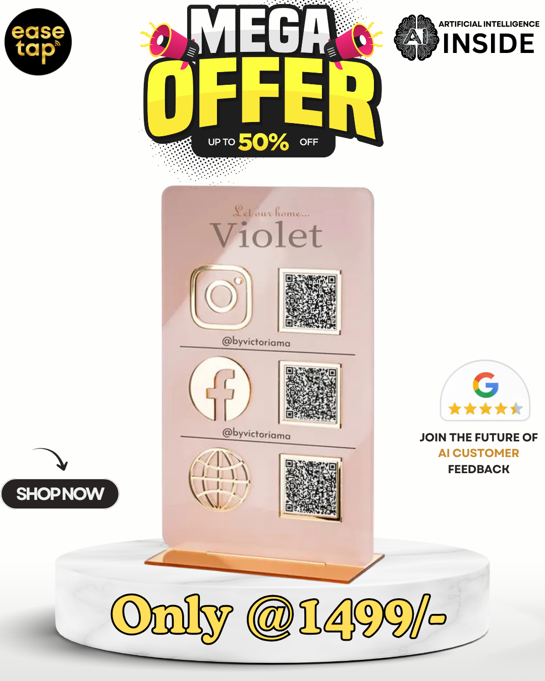 EASETAP 3 QR STANDEE