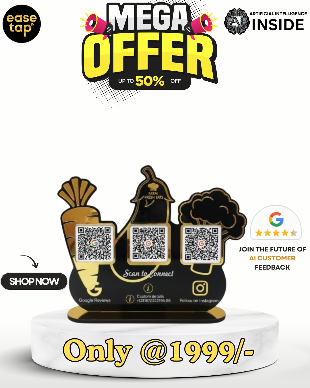 EASETAP 3 QR STANDEE