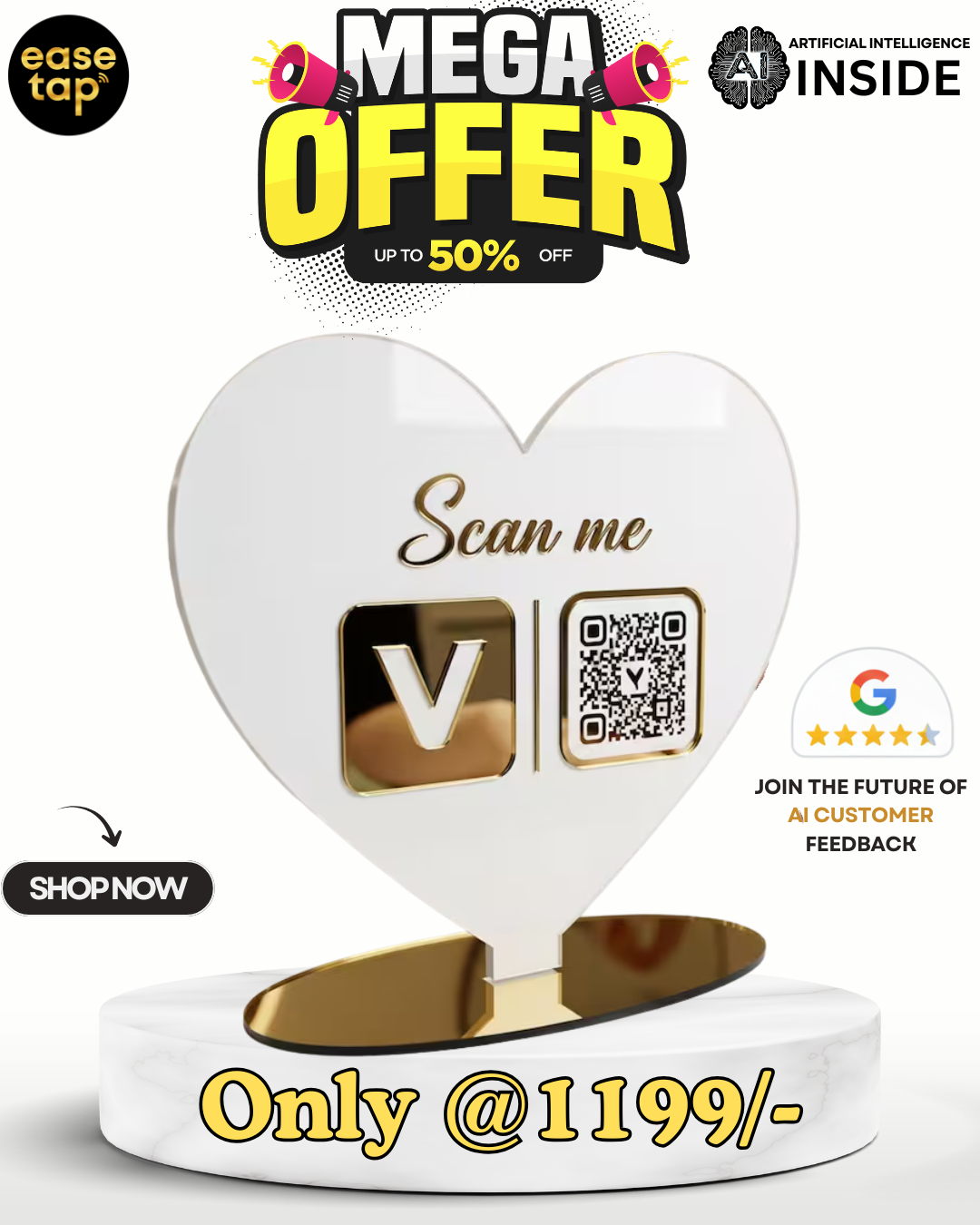 EASETAP SINGLE QR STANDEE