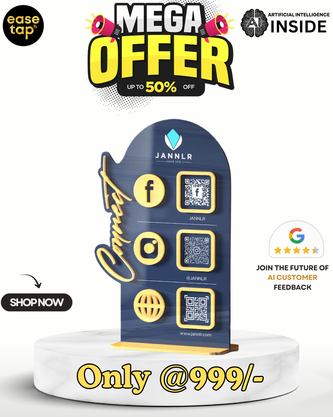 EASETAP 3 QR STANDEE