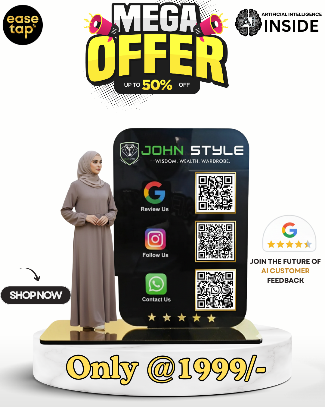 EASETAP 3 QR STANDEE