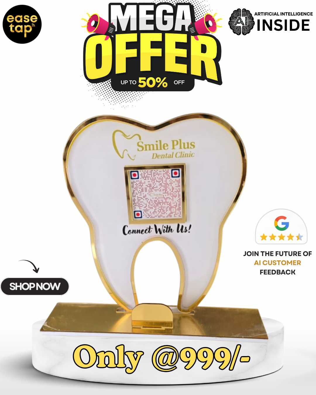 EASETAP SINGLE QR STANDEE