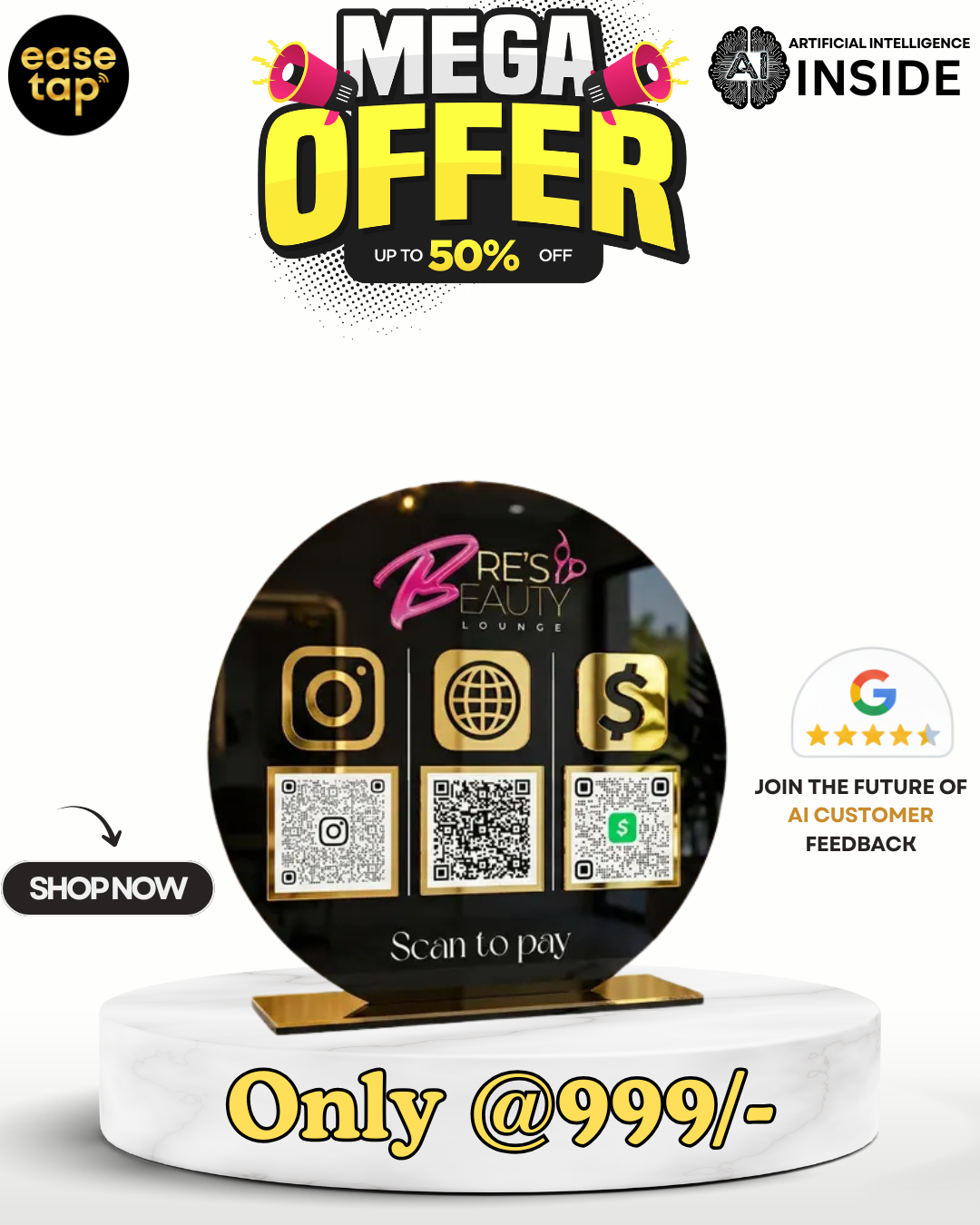 EASETAP 3 QR STANDEE