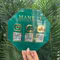 HEXAGON SHAPE 3 QR STANDEE GREEN