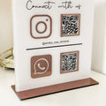 2 Qr Personalized Social Media Business  Standee Instagram Facebook WhatsApp QR Code Social Media
