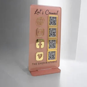 4 Custom QR Code , Business Social Media , Payment Method Display, Multi QR Code Display, Instagram Facebook QR Code