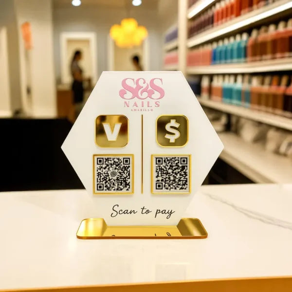 2 QR SALON STANDEE SIMPLE VIBRANT